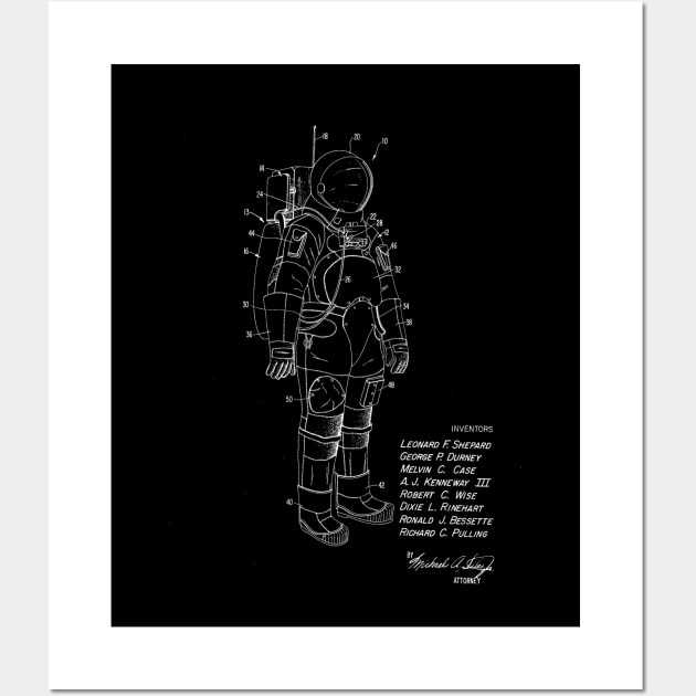 Space Suit Vintage Patent Drawing Wall Art by TheYoungDesigns